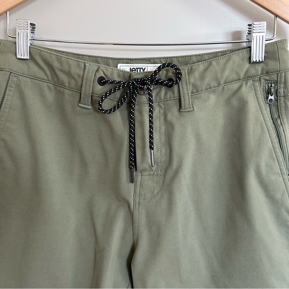 Men's Olive Flat Front Shorts